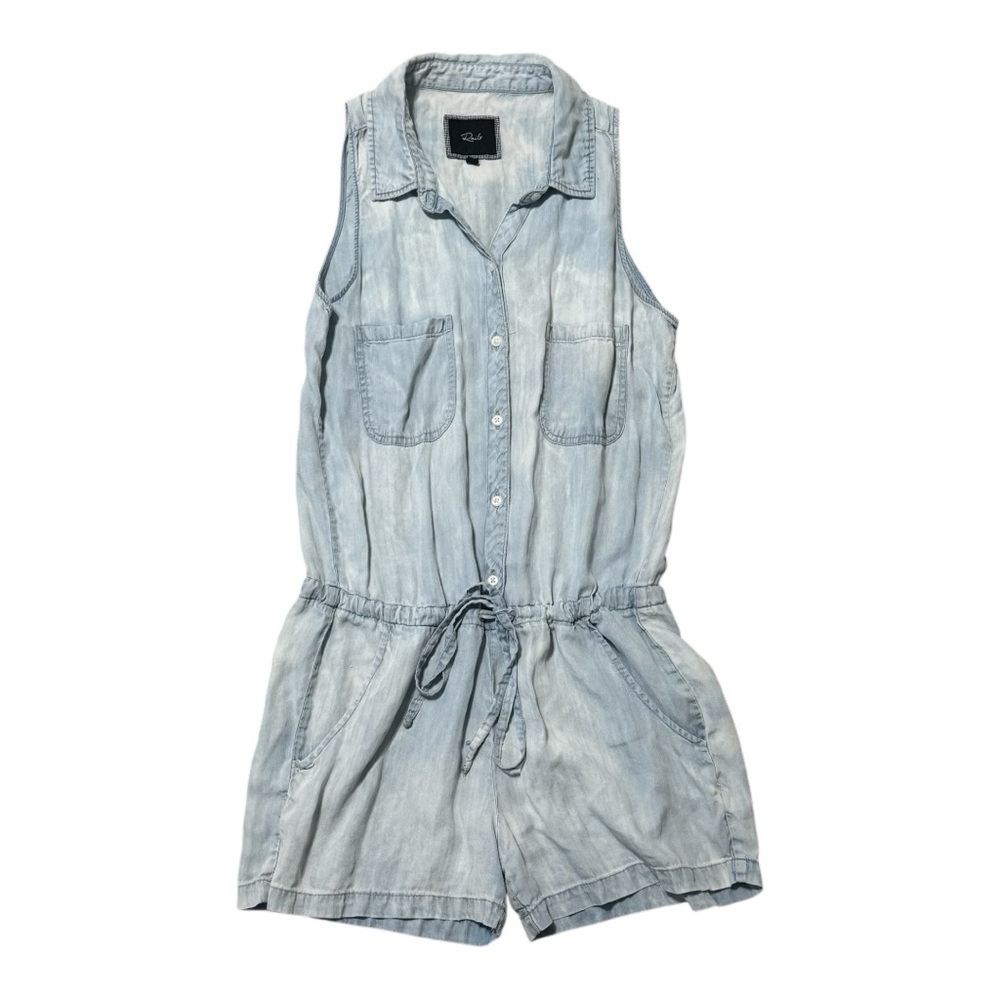 Rails Revolve Fiona Chambray Sleeveless Shorts Ro… - image 3